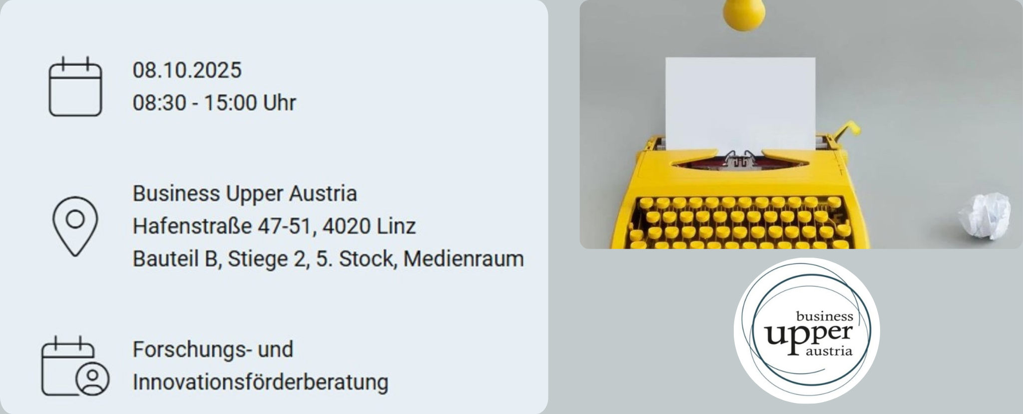 Einladung zum Training Forschungsprämie am 08.10.2025